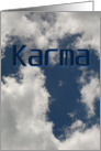 Karma Blue Blank card