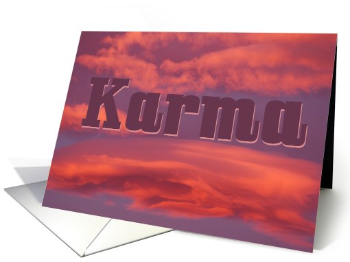 Karma at Sunset card (534506)