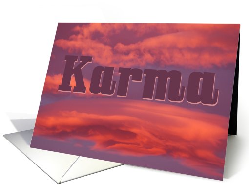 Karma at Sunset Blank card (534507)