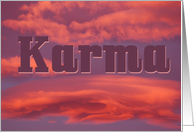 Karma at Sunset Blank card