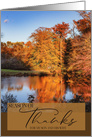 Fall Colors and Reflections For a Son and His Wife on Thanksgiving card