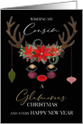 Glamour and Glitter Reindeer Merry Christmas for My Cousin card