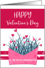 Red and Pink Growing Hearts Valentine’s Day for Granddaughter card