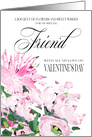 Shades of Pink Floral Bouquet Valentine for Friend card