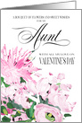 Shades of Pink Floral Bouquet Valentine for Aunt card