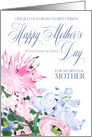 Shades of Pink and Blue Floral Bouquet Mother’s Day for Mother card