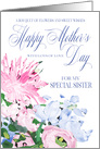 Shades of Pink and Blue Floral Bouquet Mother’s Day for Sister card