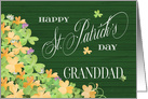 Bunches of Watercolor Shamrocks Happy St. Patrick’s Day for Granddad card