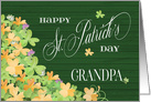 Bunches of Watercolor Shamrocks Happy St. Patrick’s Day for Grandpa card