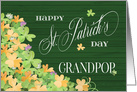 Bunches of Watercolor Shamrocks Happy St. Patrick’s Day for Grandpop card