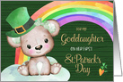 Teddy Bear and Rainbow Special Goddaughter’s First St. Patrick’s Day card