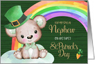 Teddy Bear and Rainbow Special Nephew’s First St. Patrick’s Day card