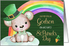 Teddy Bear and Rainbow Special Godson’s First St. Patrick’s Day card