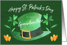 Lucky Hat and Shamrock Happy St. Patrick’s Day for Grandmother card