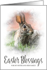 Easter Bunny and Easter Blessings for Sister and Her Family card