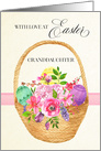 Easter Basket and Easter Flowers for Granddaughter card