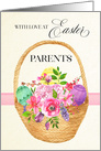 Easter Basket and Easter Flowers for Parents card