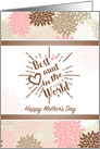 Soft Pinks and Neutral Mums With Hearts Mother’s Day for Aunt card