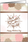 Soft Pinks and Neutral Mums With Hearts Mother’s Day for Daughter card