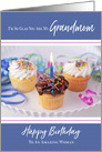 Cupcakes and Ribbon Happy Birthday Grandmom card
