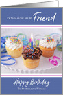 Cupcakes and Ribbon Happy Birthday Friend card