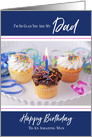 Cupcakes and Ribbon Happy Birthday Dad card