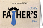 Mustache and Necktie Father’s Day for Papaw card