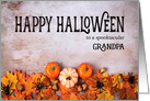 Pumpkins, Spiders and Leaves Happy Halloween for Grandpa card