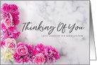 Shades of Pink Roses and Carnation Thinking of You card