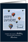 Hot Air Balloon Birthday for Friend card