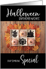 Pumpkins, Spiders and Haunted House Happy Halloween Birthday card