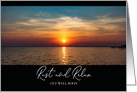 Golden Red Sunset Over Chesapeake Bay Get Well card