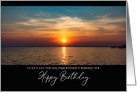 Golden Red Sunset Over Chesapeake Bay Happy Birthday card