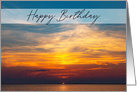 Happy Birthday Layers of Color Sunset Over Chesapeake Bay card