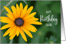 Bright Yellow Black Eyed Susan Happy Birthday Friend card