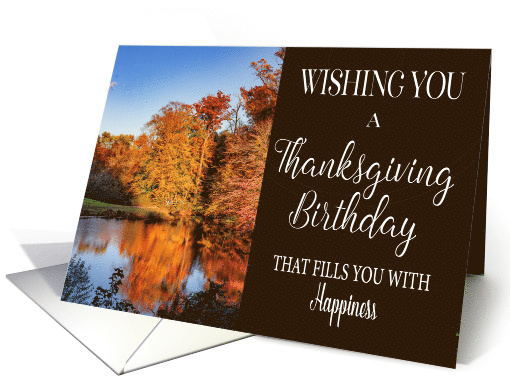 Autumn Reflections for a Happy Thanksgiving Birthday card (1581752)