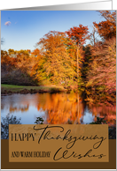 Fall Colors and Reflections Thanksgiving Holiday Business card