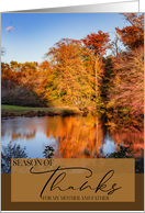 Fall Colors and Reflections For Mother and Father on Thanksgiving card