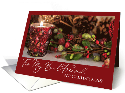 A Glowing Christmas Wish for Best Friend card (1582494)