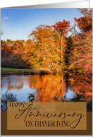Happy Thanksgiving and Anniversary in Fall Colors card