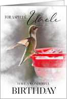 Little Hummingbird Birthday Wish For A Special Uncle card