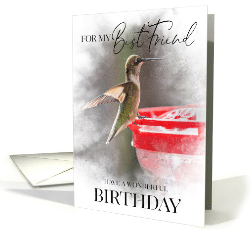 Little Hummingbird Birthday Wish For My Best Friend card (1588434)