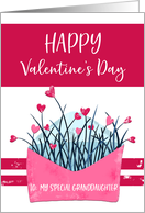 Red and Pink Growing Hearts Valentine’s Day for Granddaughter card