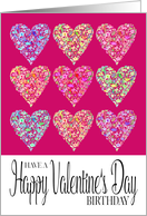 Full of Hearts Happy Valentine’s Day Birthday card