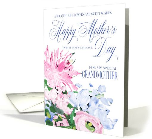 Shades of Pink and Blue Floral Bouquet Mother's Day for... (1596886)