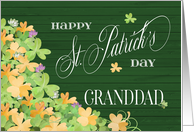 Bunches of Watercolor Shamrocks Happy St. Patrick’s Day for Granddad card