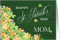 Bunches of Watercolor Shamrocks Happy St. Patrick’s Day for Mom card