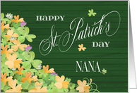 Bunches of Watercolor Shamrocks Happy St. Patrick’s Day for Nana card