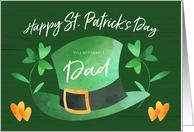 Lucky Hat and Shamrock Happy St. Patrick’s Day for Dad card