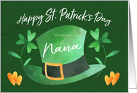 Lucky Hat and Shamrock Happy St. Patrick’s Day for Nana card